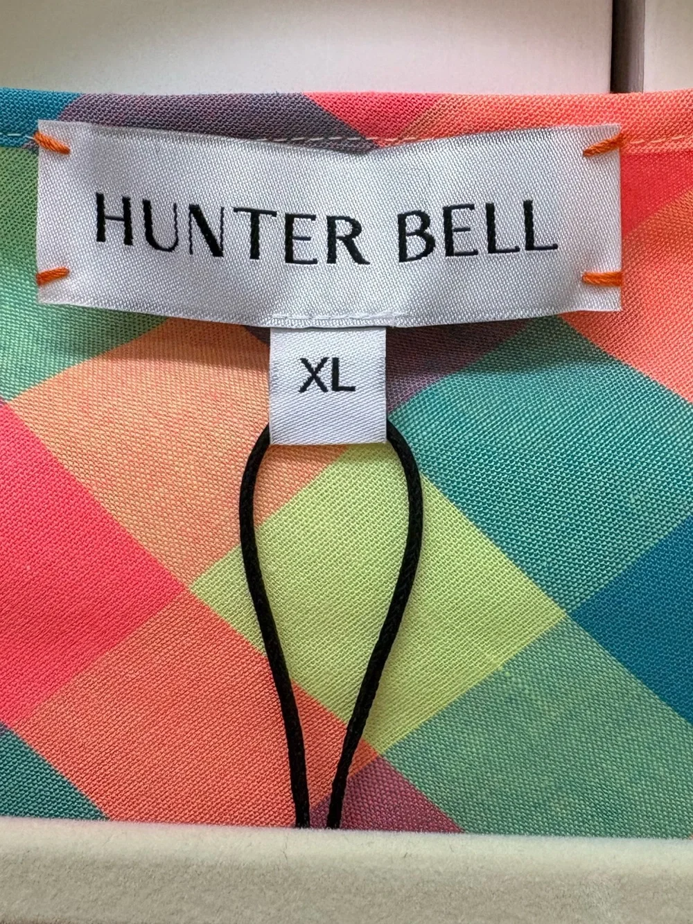 NWT HUNTER BELL Naya Blouse. Key Largo Plaid. Size XL. Retail price $375. - Picture 4 of 9